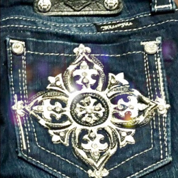 Miss Me Jeans size 25 - BEAUTIFUL POCKETS - Picture 2 of 6